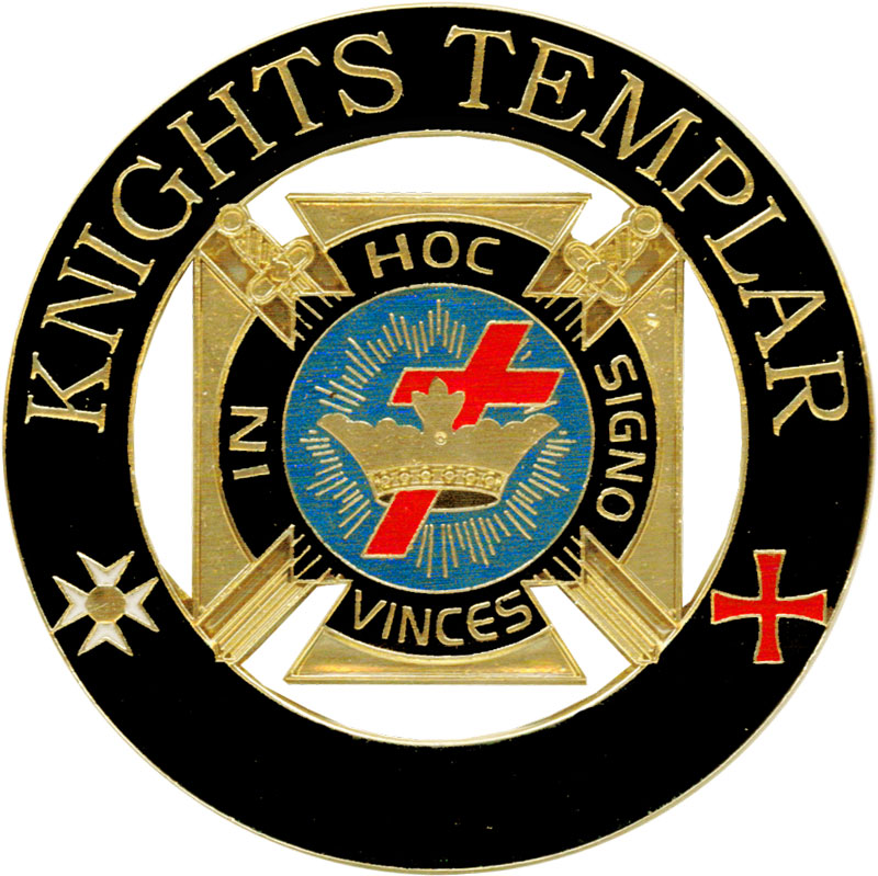 AEC55KT Deluxe CutOut Auto Emblem Knights Templar INHOC