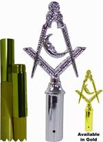 Lodge Senior Decon Top Rod For Masonic Ceremonies Silver Finished